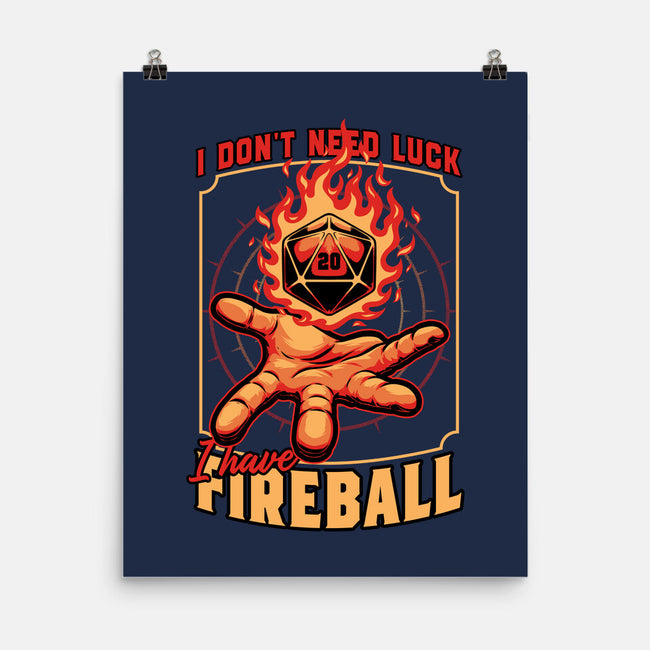 RPG Dice Luck Fireball-None-Matte-Poster-Studio Mootant