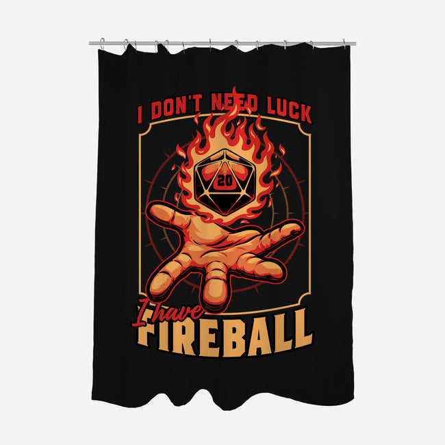 RPG Dice Luck Fireball-None-Polyester-Shower Curtain-Studio Mootant