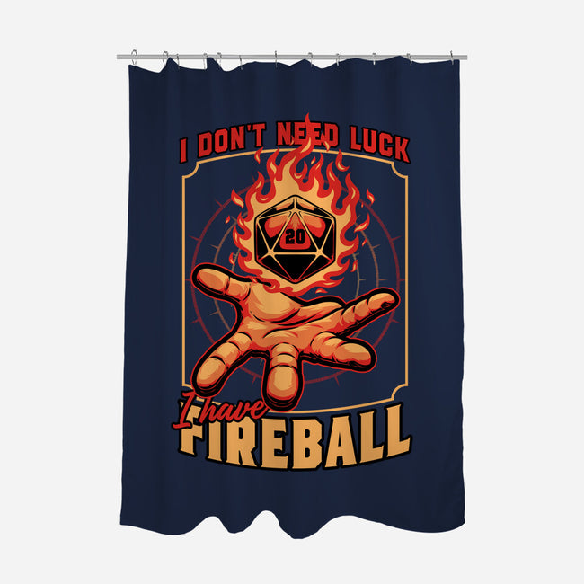 RPG Dice Luck Fireball-None-Polyester-Shower Curtain-Studio Mootant