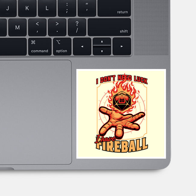 RPG Dice Luck Fireball-None-Glossy-Sticker-Studio Mootant