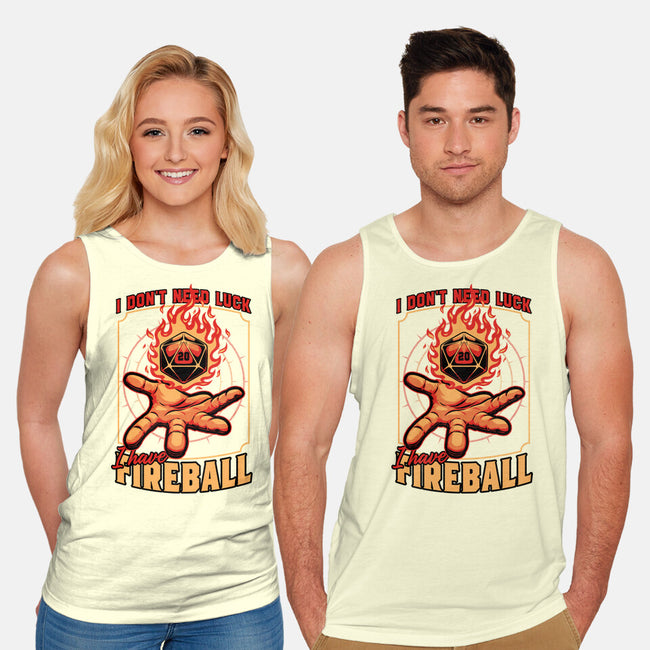 RPG Dice Luck Fireball-Unisex-Basic-Tank-Studio Mootant
