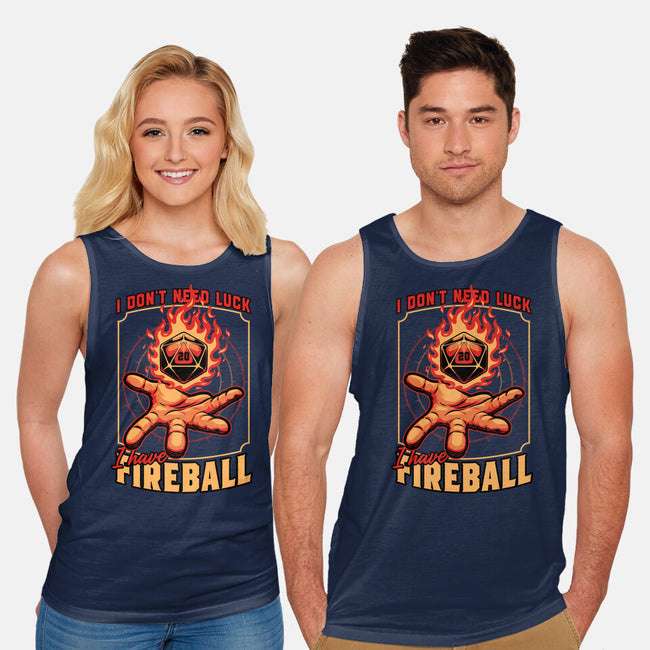 RPG Dice Luck Fireball-Unisex-Basic-Tank-Studio Mootant