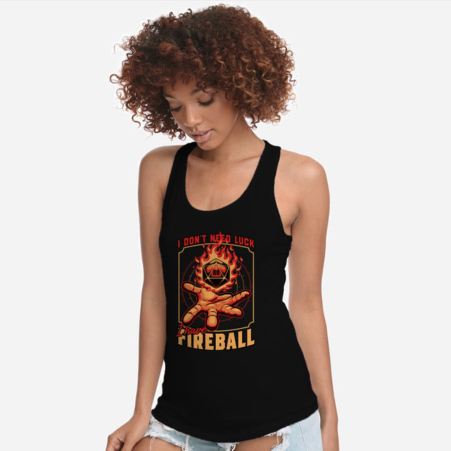 RPG Dice Luck Fireball-Womens-Racerback-Tank-Studio Mootant