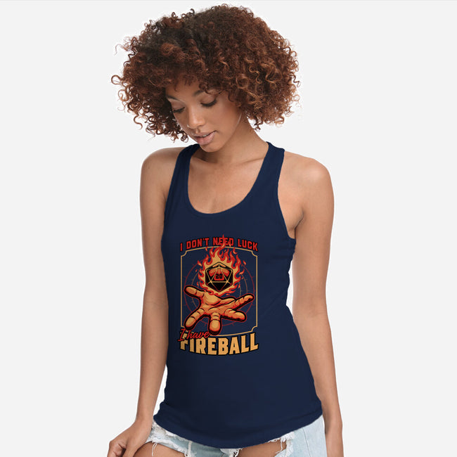 RPG Dice Luck Fireball-Womens-Racerback-Tank-Studio Mootant