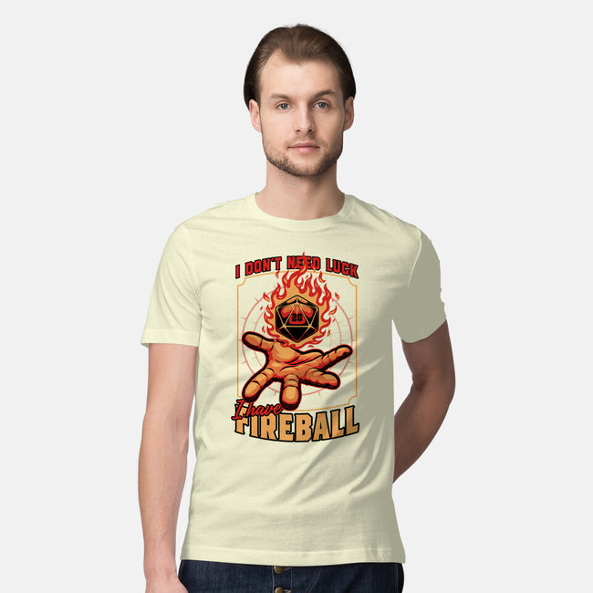 RPG Dice Luck Fireball-Mens-Premium-Tee-Studio Mootant