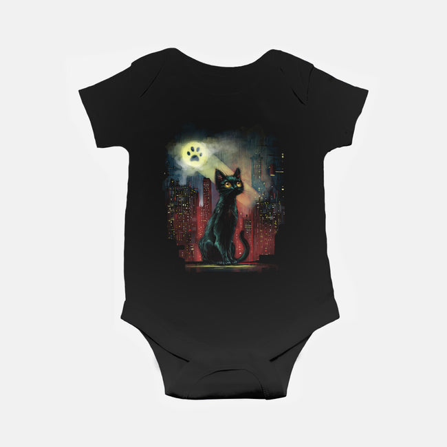Cat Signal-Baby-Basic-Onesie-zascanauta