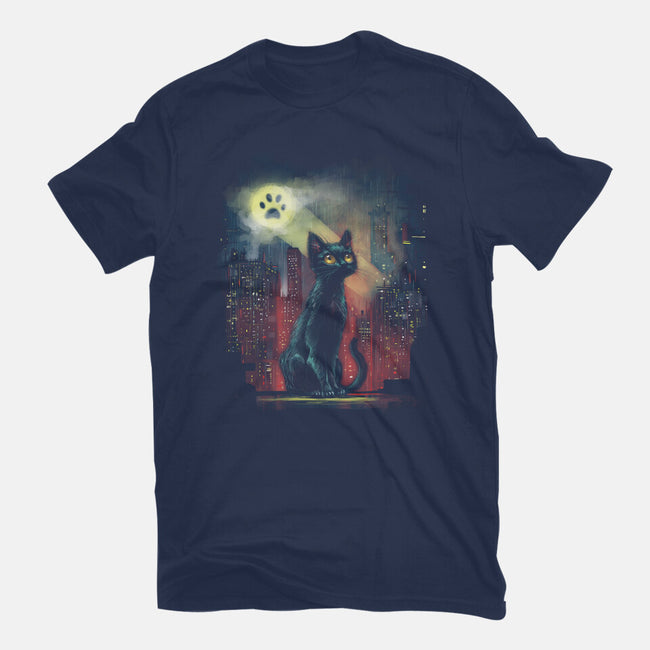 Cat Signal-Womens-Fitted-Tee-zascanauta