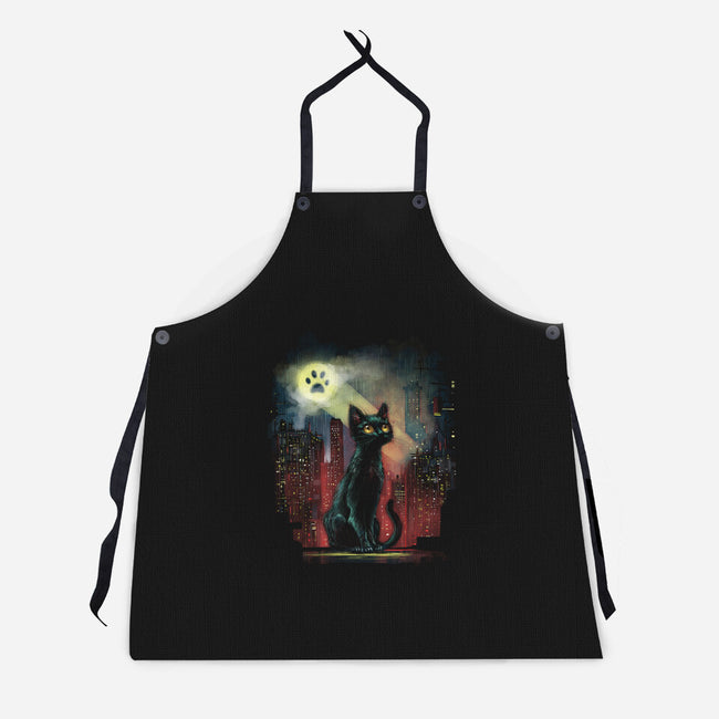 Cat Signal-Unisex-Kitchen-Apron-zascanauta