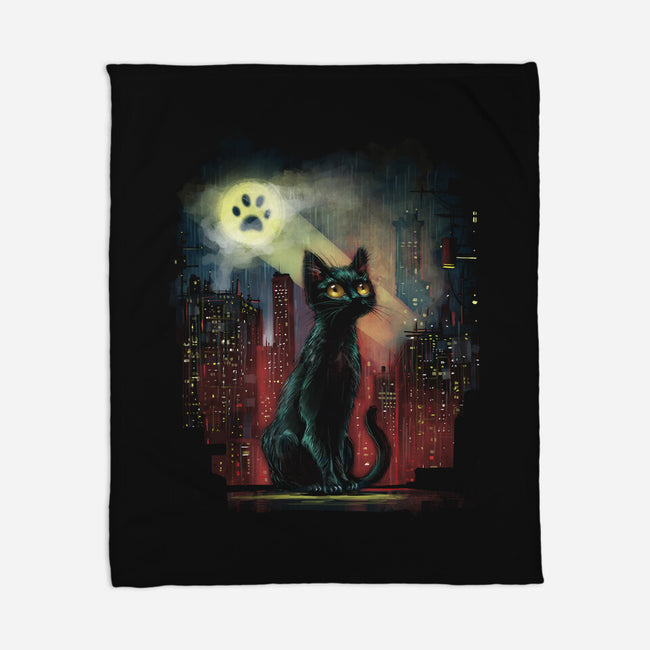 Cat Signal-None-Fleece-Blanket-zascanauta