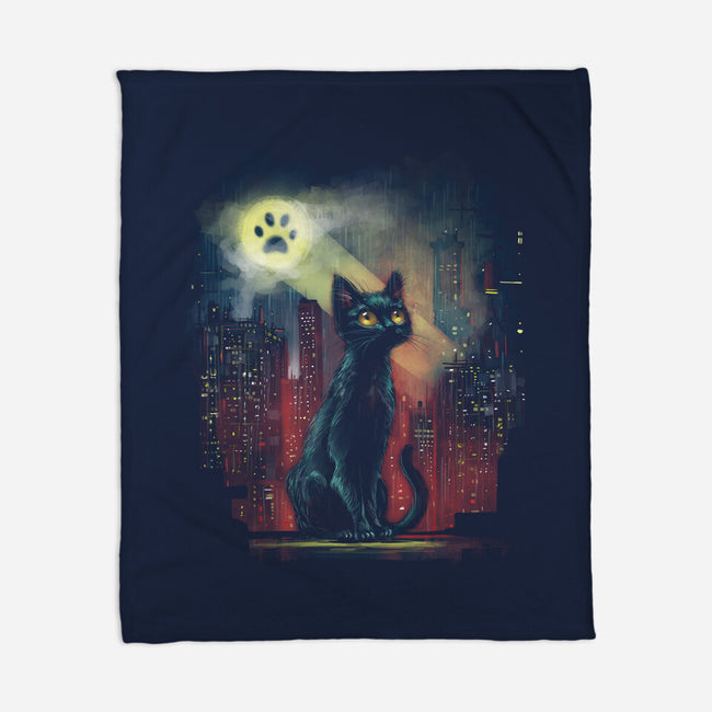 Cat Signal-None-Fleece-Blanket-zascanauta