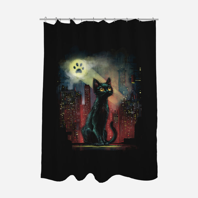 Cat Signal-None-Polyester-Shower Curtain-zascanauta