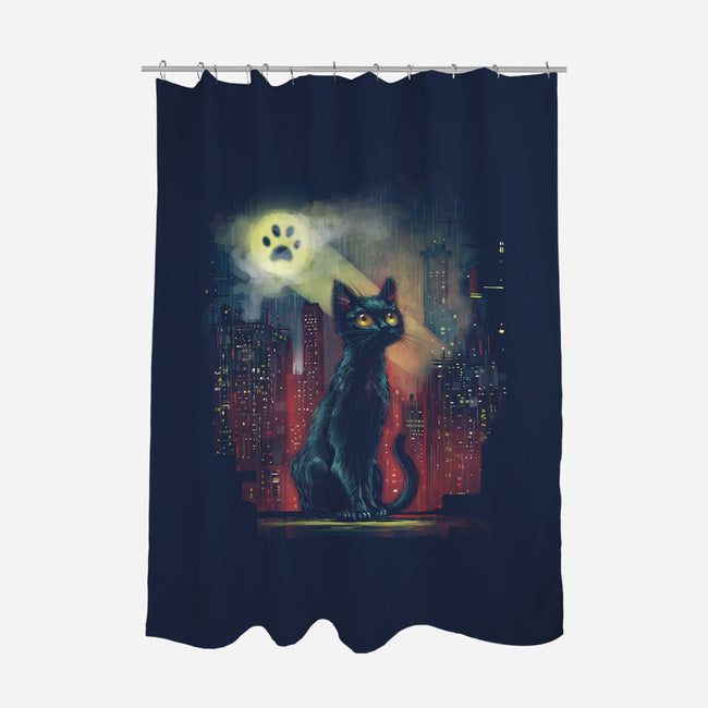 Cat Signal-None-Polyester-Shower Curtain-zascanauta