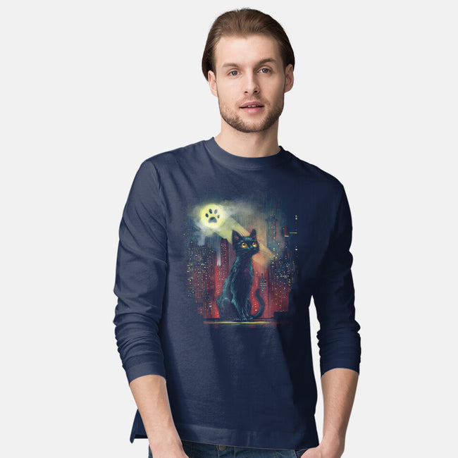 Cat Signal-Mens-Long Sleeved-Tee-zascanauta