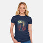 Cat Signal-Womens-Fitted-Tee-zascanauta
