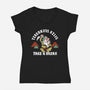 Tiredness Kills PSA-Womens-V-Neck-Tee-Nemons