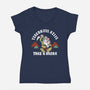 Tiredness Kills PSA-Womens-V-Neck-Tee-Nemons