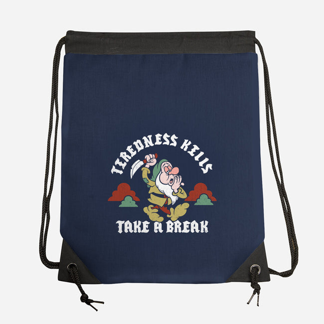 Tiredness Kills PSA-None-Drawstring-Bag-Nemons