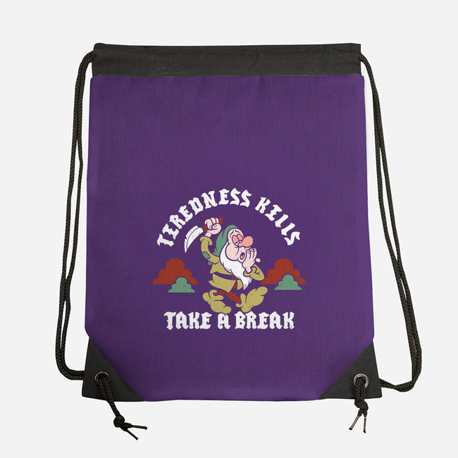 Tiredness Kills PSA-None-Drawstring-Bag-Nemons