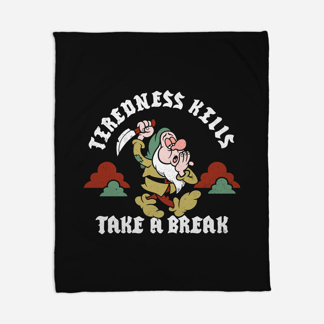 Tiredness Kills PSA-None-Fleece-Blanket-Nemons