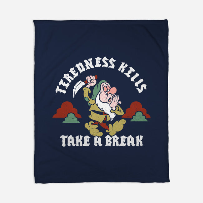 Tiredness Kills PSA-None-Fleece-Blanket-Nemons