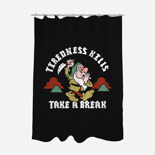 Tiredness Kills PSA-None-Polyester-Shower Curtain-Nemons