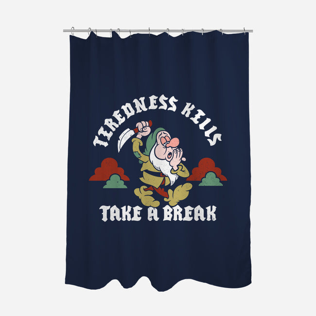 Tiredness Kills PSA-None-Polyester-Shower Curtain-Nemons