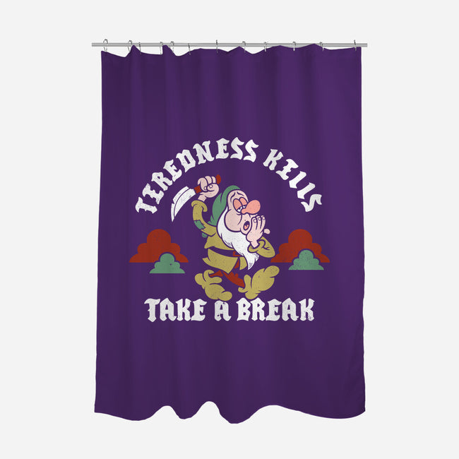 Tiredness Kills PSA-None-Polyester-Shower Curtain-Nemons