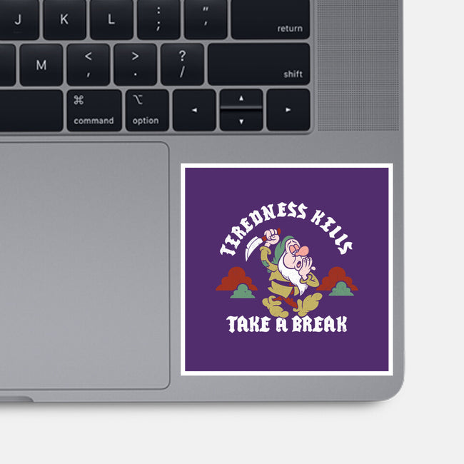 Tiredness Kills PSA-None-Glossy-Sticker-Nemons