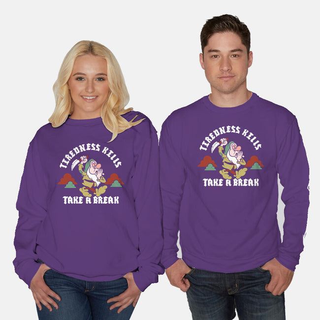 Tiredness Kills PSA-Unisex-Crew Neck-Sweatshirt-Nemons