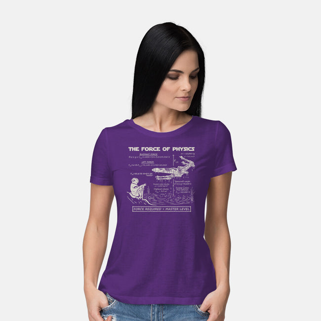 The Force Of Physics-Womens-Basic-Tee-NMdesign