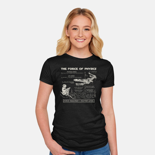 The Force Of Physics-Womens-Fitted-Tee-NMdesign