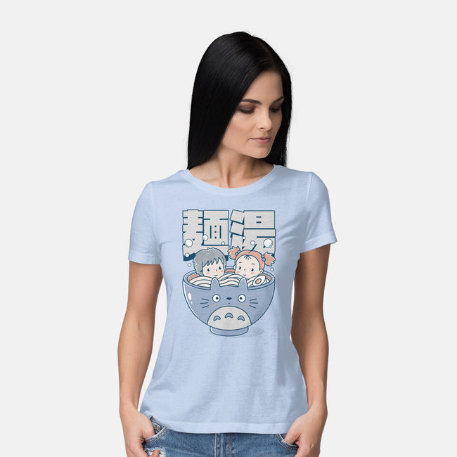 Noodle Bath-Womens-Basic-Tee-GODZILLARGE