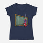 Spider Detention-Womens-V-Neck-Tee-Barbadifuoco