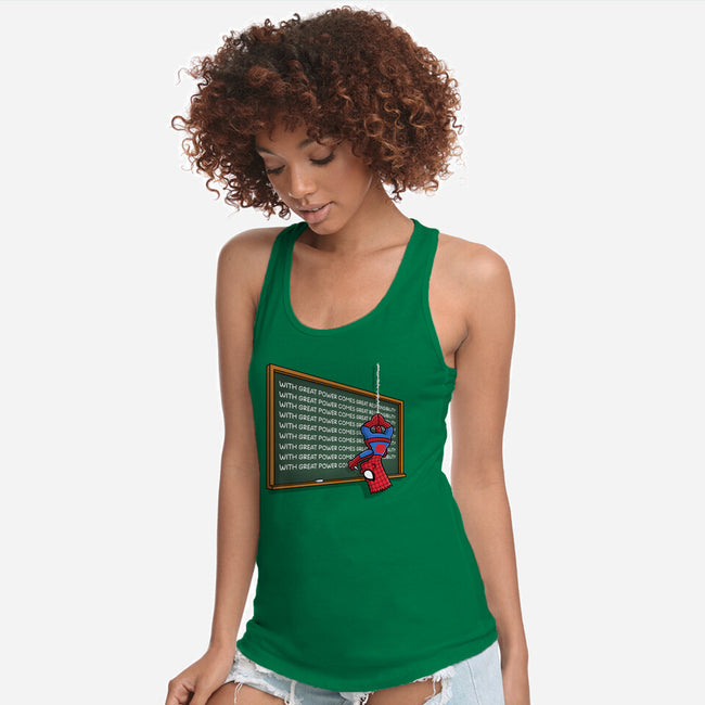Spider Detention-Womens-Racerback-Tank-Barbadifuoco