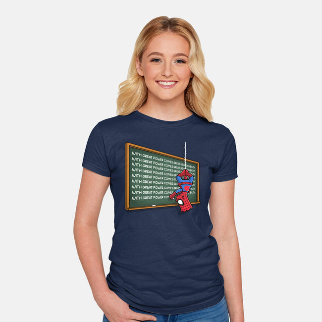 Spider Detention-Womens-Fitted-Tee-Barbadifuoco