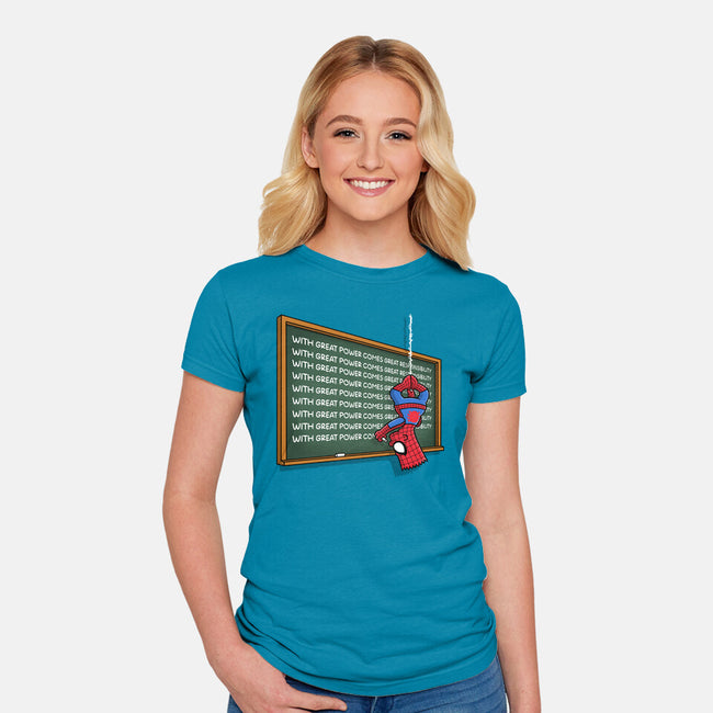 Spider Detention-Womens-Fitted-Tee-Barbadifuoco