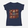 Dungeon Crawler Bunch-Womens-V-Neck-Tee-Studio Mootant