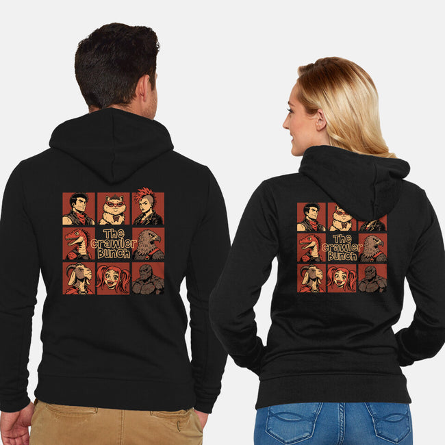 Dungeon Crawler Bunch-Unisex-Zip-Up-Sweatshirt-Studio Mootant