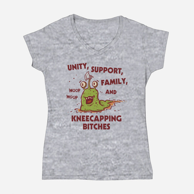 Unity Support And Family-Womens-V-Neck-Tee-kg07
