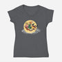 Belchers We Fly-Womens-V-Neck-Tee-DrawnByBryan