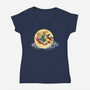 Belchers We Fly-Womens-V-Neck-Tee-DrawnByBryan