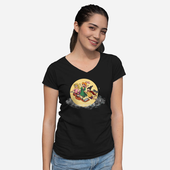 Belchers We Fly-Womens-V-Neck-Tee-DrawnByBryan