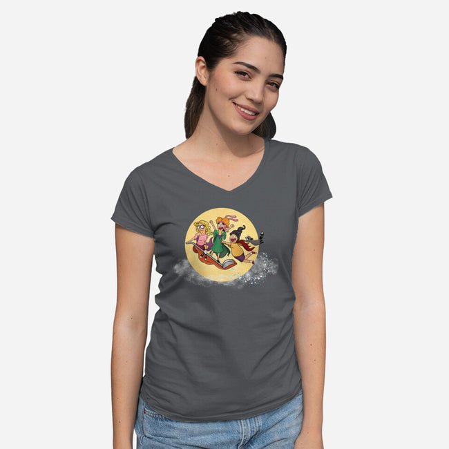 Belchers We Fly-Womens-V-Neck-Tee-DrawnByBryan
