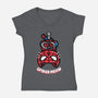 Spider Meow-Womens-V-Neck-Tee-krisren28