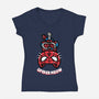 Spider Meow-Womens-V-Neck-Tee-krisren28
