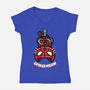 Spider Meow-Womens-V-Neck-Tee-krisren28
