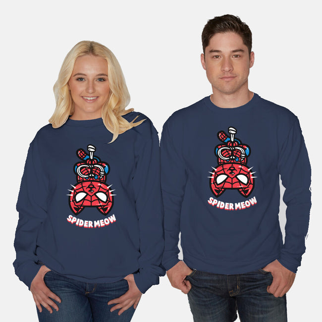 Spider Meow-Unisex-Crew Neck-Sweatshirt-krisren28