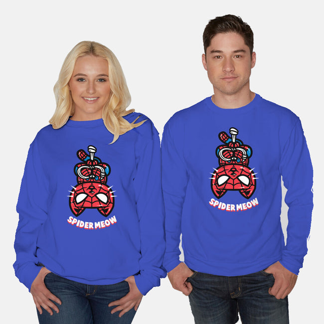 Spider Meow-Unisex-Crew Neck-Sweatshirt-krisren28