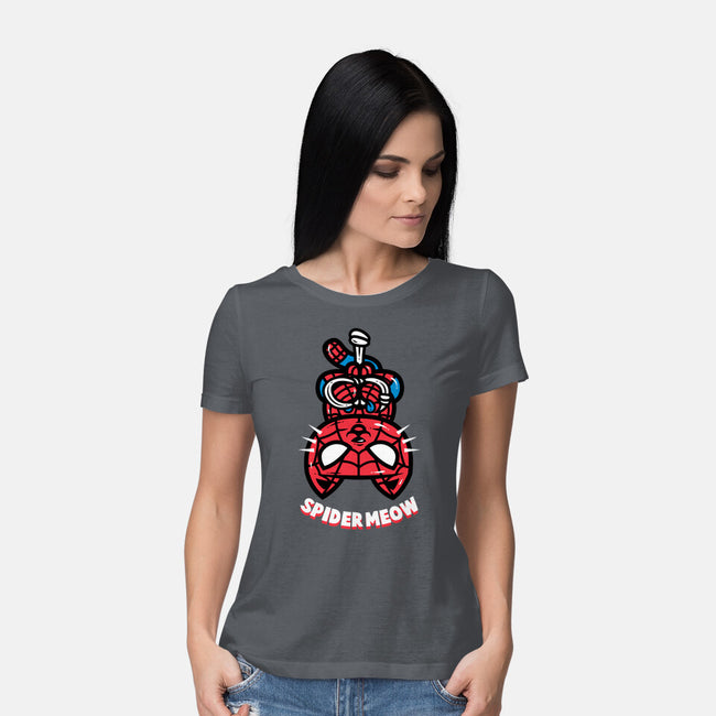 Spider Meow-Womens-Basic-Tee-krisren28