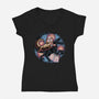 Into The Dungeon We Go-Womens-V-Neck-Tee-glitchygorilla